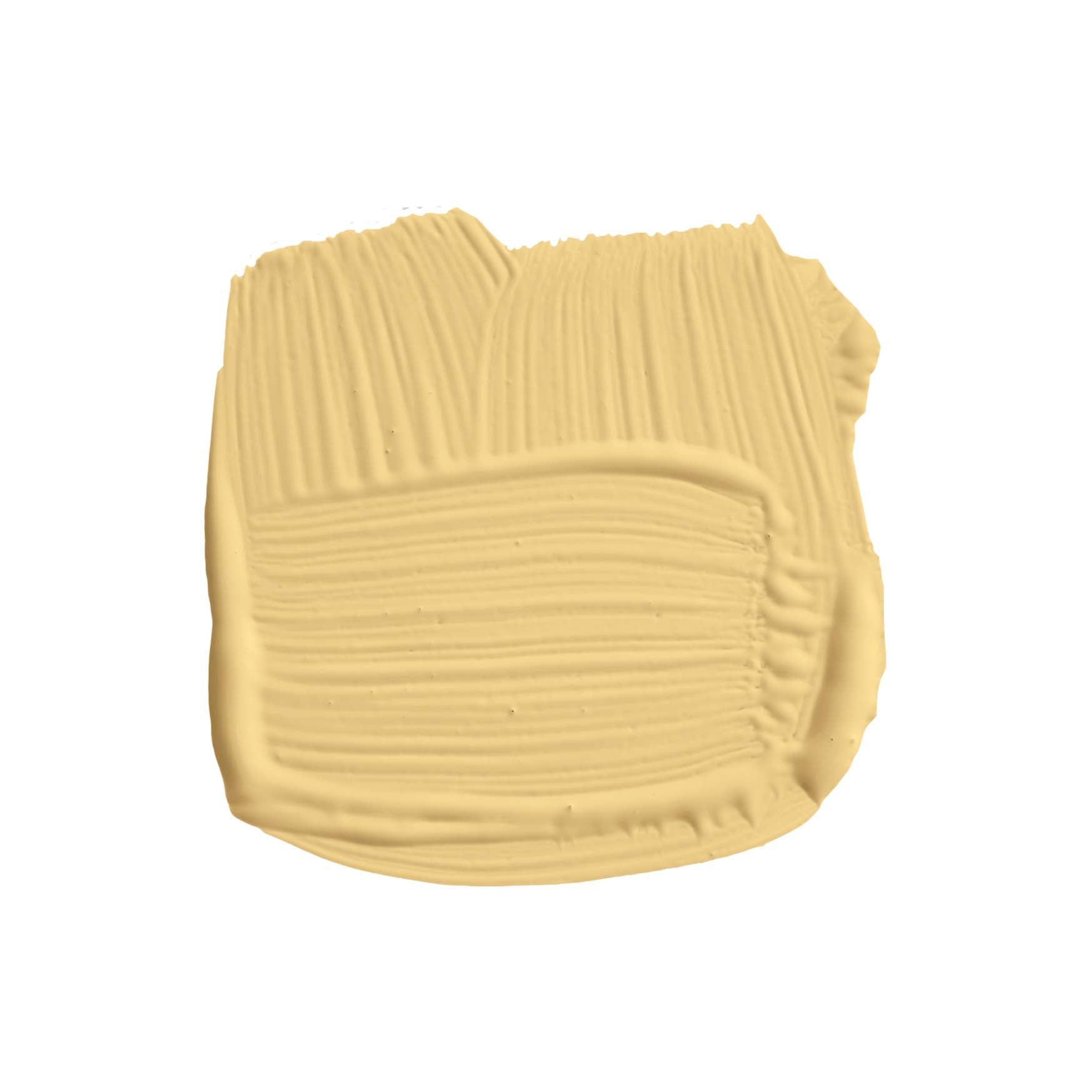 Pinselstrich der Wandfarbe Sudbury Yellow No. 51 von Farrow & Ball