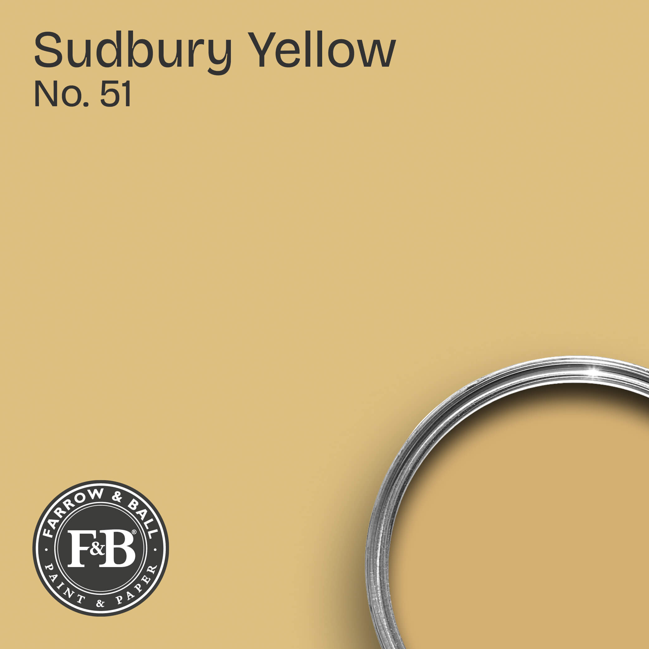Farrow & Ball Wandfarbe Sudbury Yellow No. 51