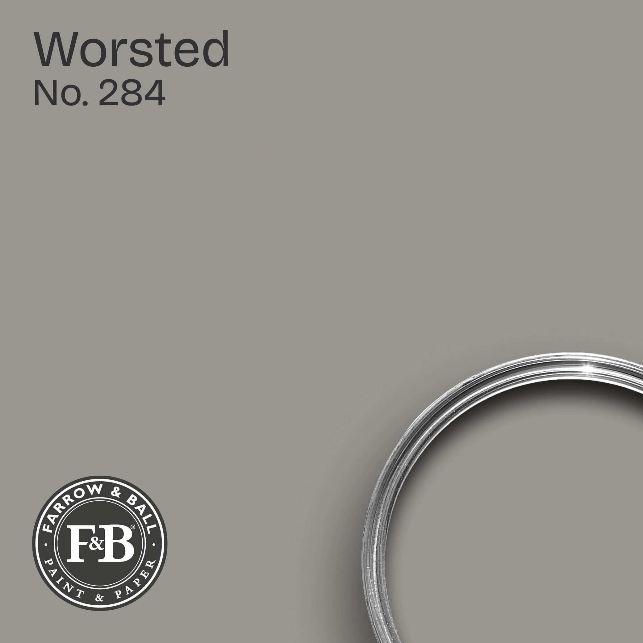 Farrow & Ball Wandfarbe Worsted No. 284